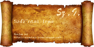 Szántai Irma névjegykártya
